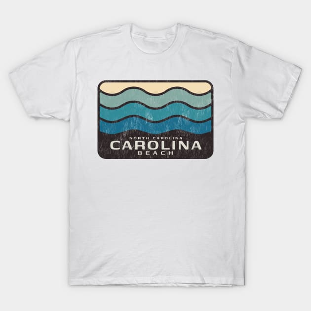 Carolina Beach, NC Summertime Vacationing Lazy Wavy T-Shirt by Contentarama